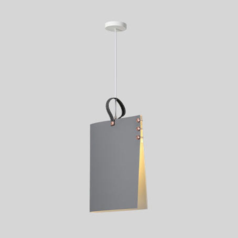 Accongo rettangolare illuminazione appesa Fabric di stile moderno 1 lampada a sospensione leggera per ristorante