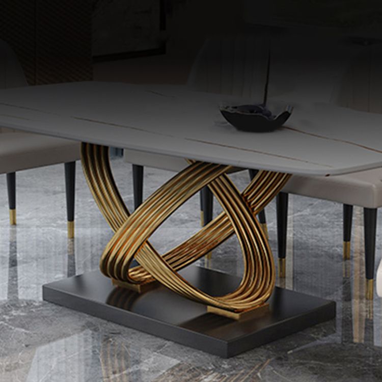 Luxury Sintered Stone Top Dining Set Rectangle 1/4/5/6 Pieces Dinette Table Set