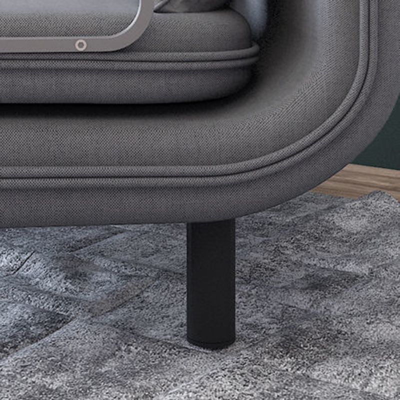 Convertible Accent chair Square Arms Velvet Convertible Chair with Basic Four Leg