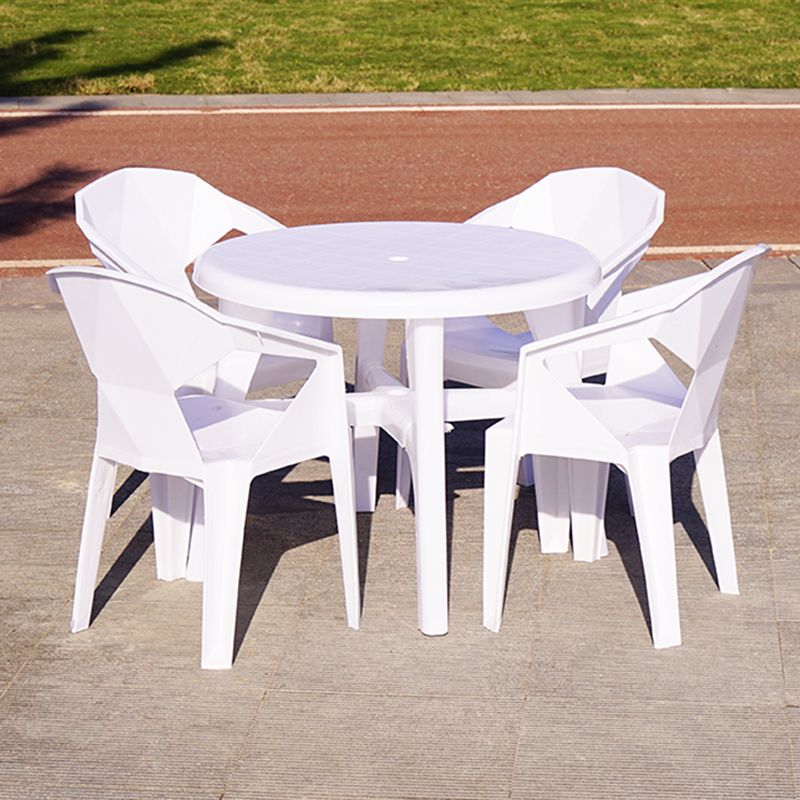 Patio Dining Sets Modern Plastic 4/5 Pieces Patio Dining Table Set