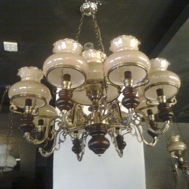 Lámpara de queroseno de vidrio lámpara de suspensión de techo de restaurante estilo náutico