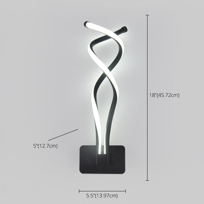 Twist Sconce Light Fixture Modern Minimalist Style Plastic Sconces for Living Room