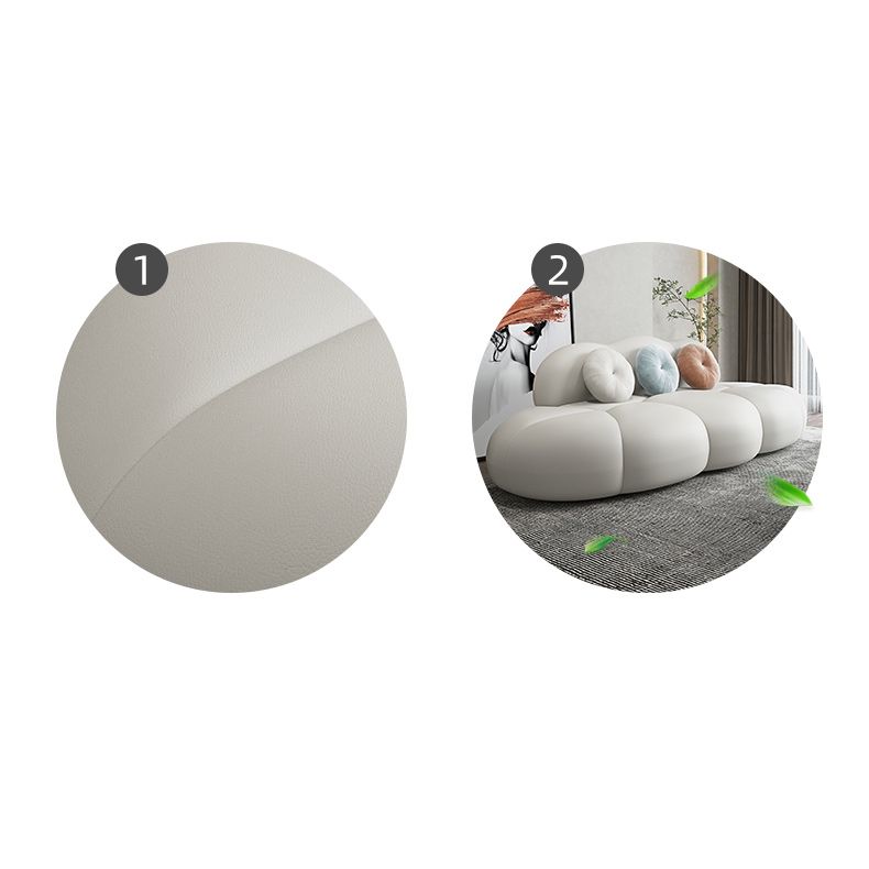 Contemporary Armless Wool Sofa with Tight Back and 3 Pillows