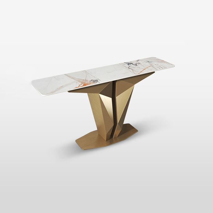 Stone Console Table Modern Rectangular Accent Table , 33.46" Tall