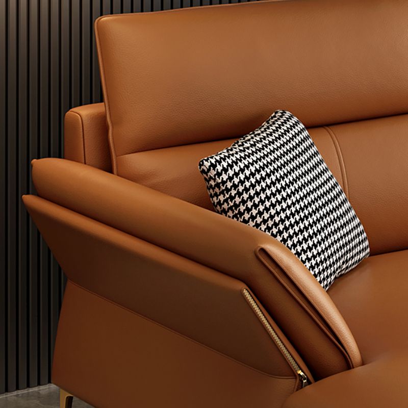 Modernism Sectional Sofa Flared Arm Cushion Back Sectional Sofa