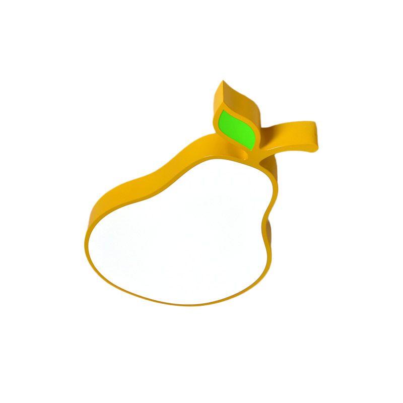 Creative Led Light Fixture with Acrylic Shade White Grape/Banana/Apple Flush Mount Lighting