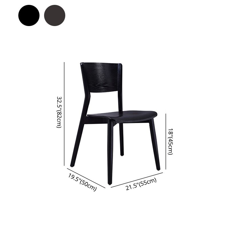 Silla lateral de comedor con respaldo abierto de estilo industrial, sillas de comedor laterales de madera para cocina