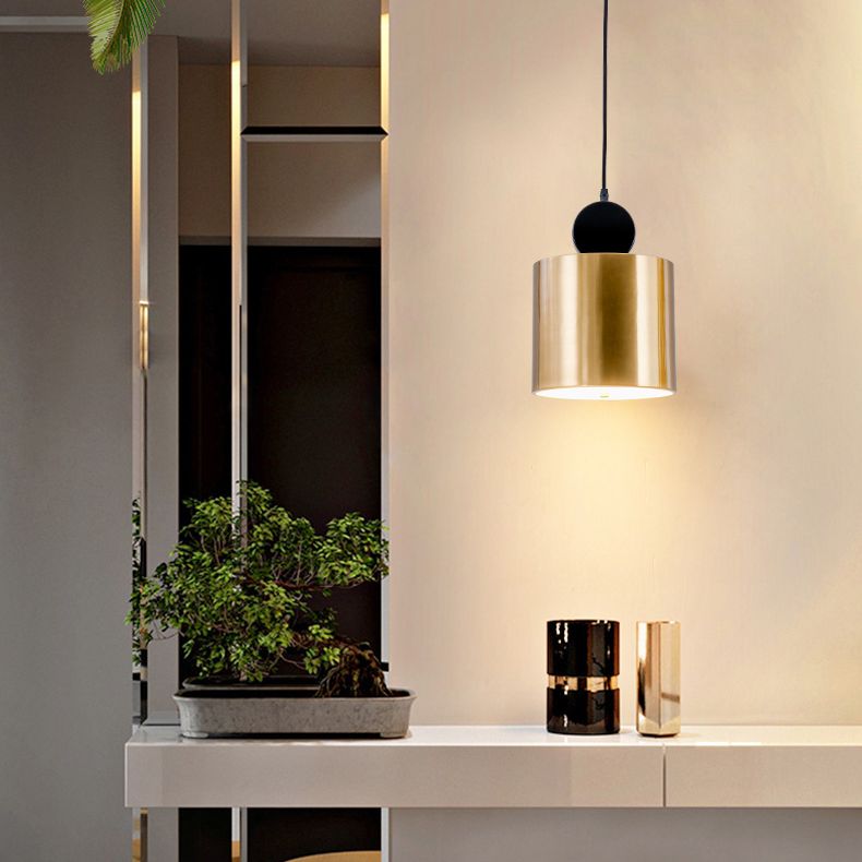 Bronze geometrische hängende Deckenleuchte moderne LED -Metallhängeleuchte mit LED -Metall