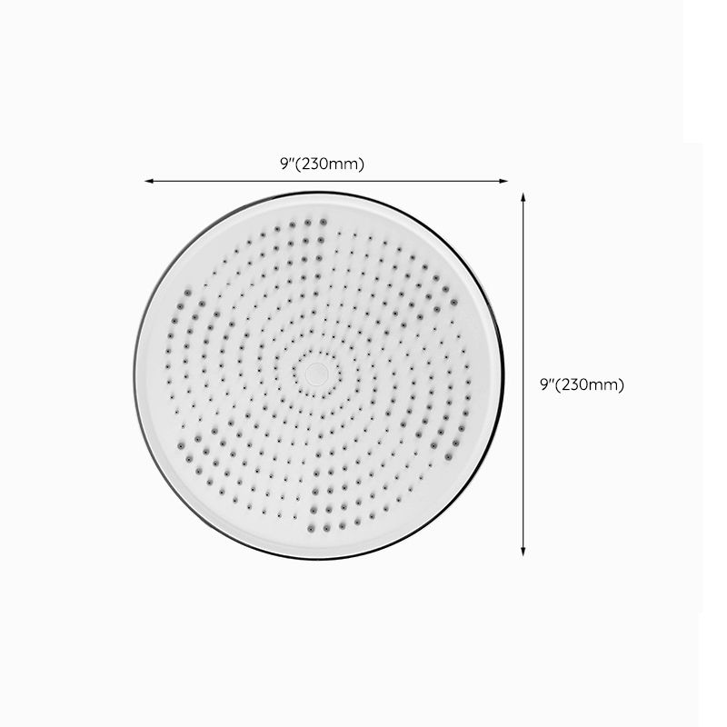 Contemporary Round Showerhead Leak Resistant Rain Fall Large Shower Head