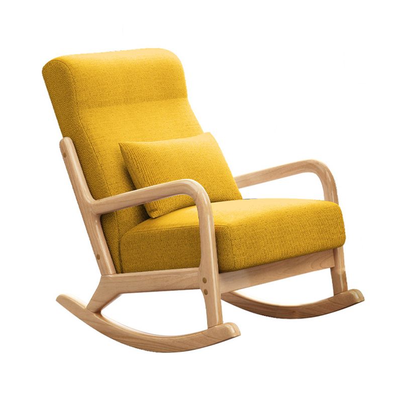 Modern Style Leisure Lounge Rocking Chair in Wooden Lazy Chair