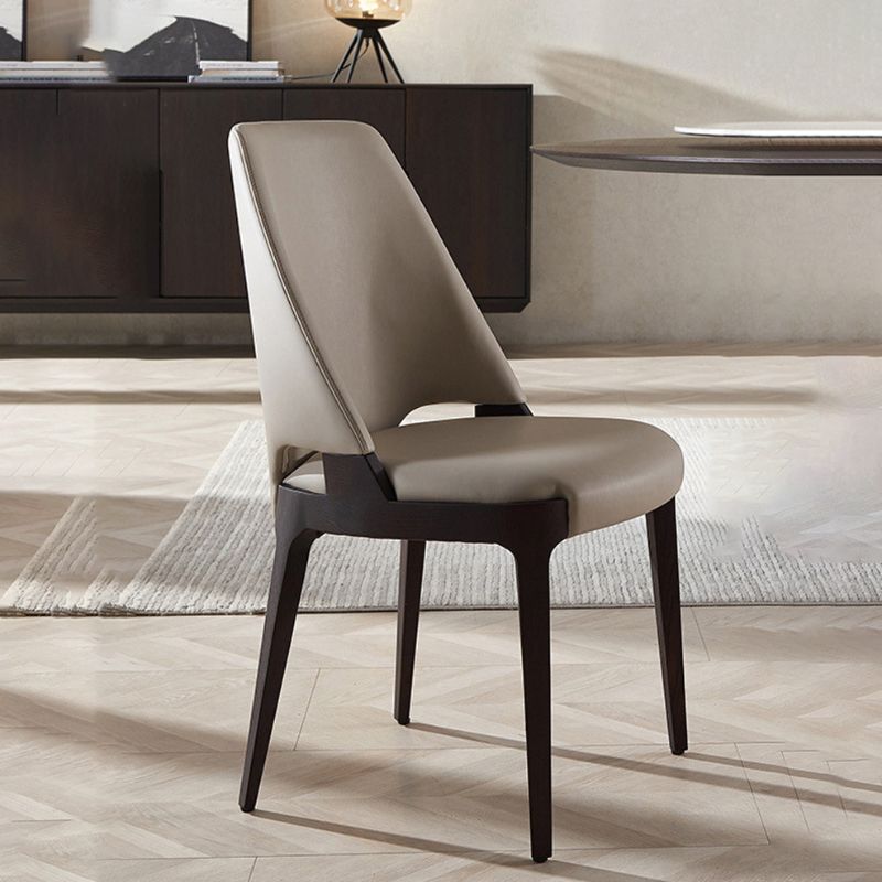 Dining Room Upholstered Side Chair Industrial Parsons Armless Chair
