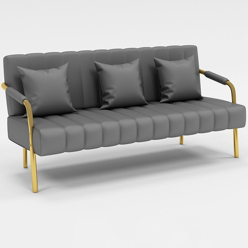 Modern Standard Metal Legs Sofa Macaroon Fabric Sofa for Apartment