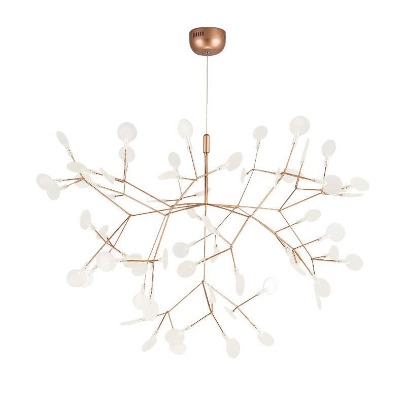 Metallzweig Anhänger Beleuchtung moderner Stil Multi -Leuchten hängende Lampe in Weiß