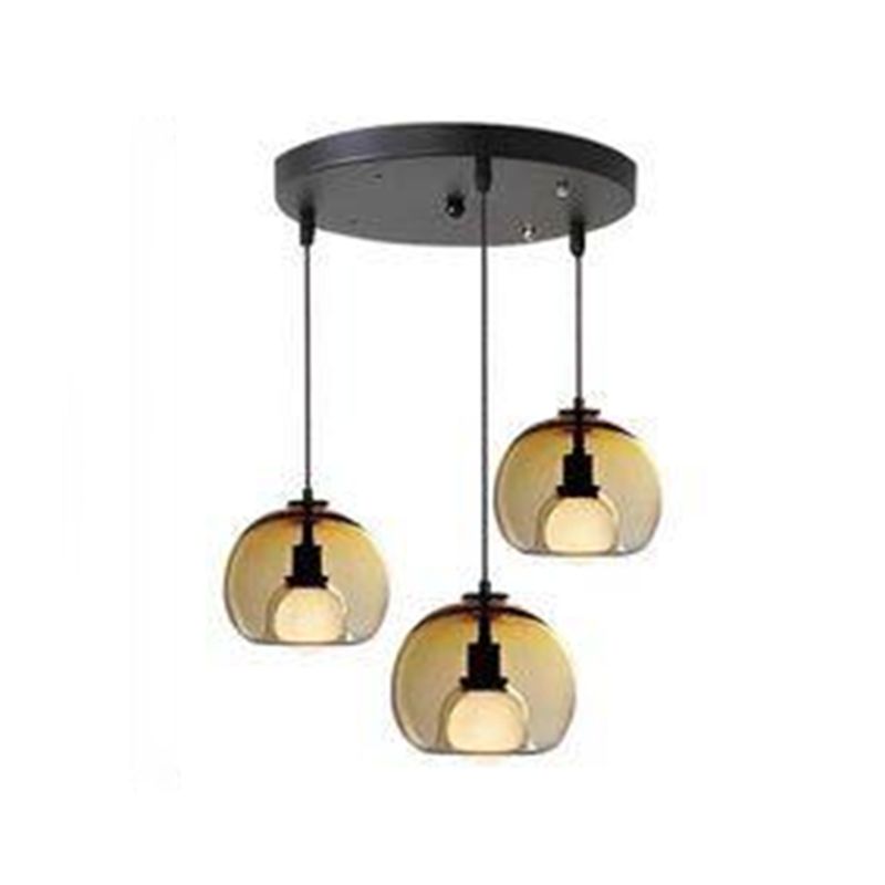 Global Glass Mini Pendant Light Dining Room Modern Ceiling Hanging Lamp