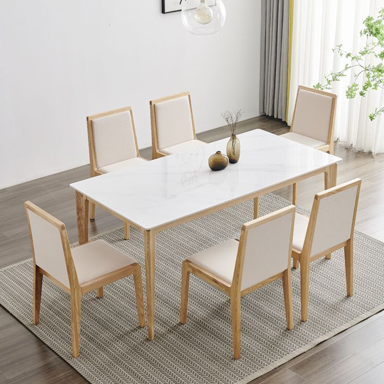 Modern 1/4/5/7 stukken Dinerset Sintered Stone Top Eetting Table Set met stoelen
