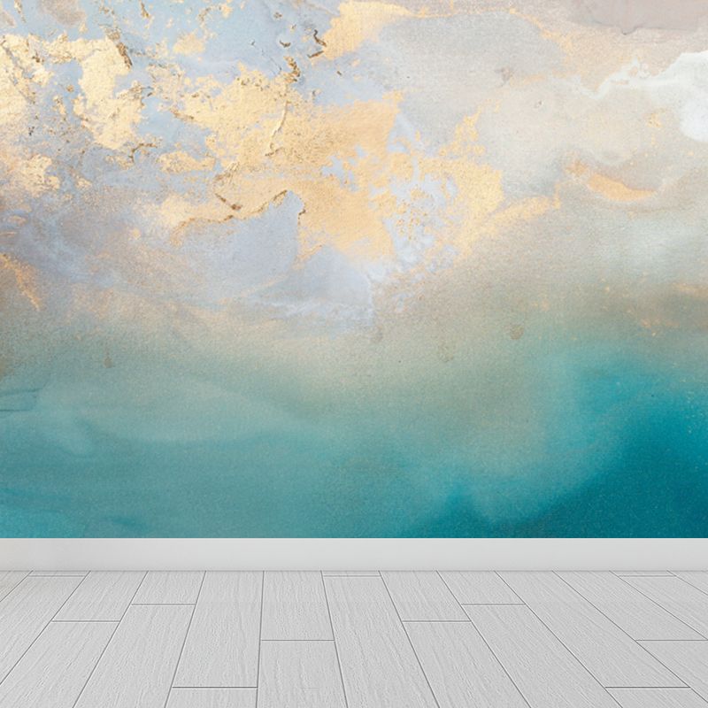 Blue Clouds Wallpaper Mural Scenery Modern Waterproof Wall Decor for Living Room