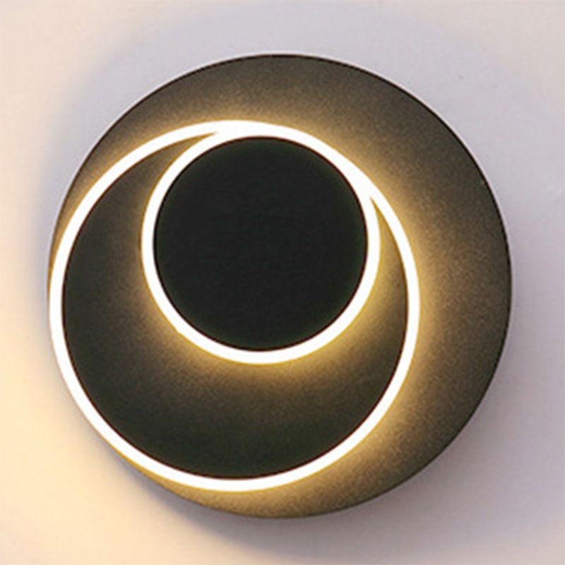 Contemporary Layered Wall Light Sconce Metal 3 Lights Flush Mount Wall Sconce