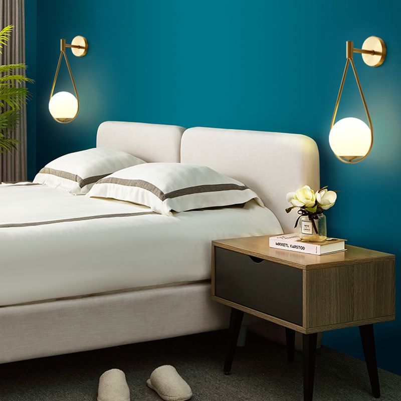 Salon Simple Gnonce Lighttures 1 Bulbe en verre mural d'éclairage