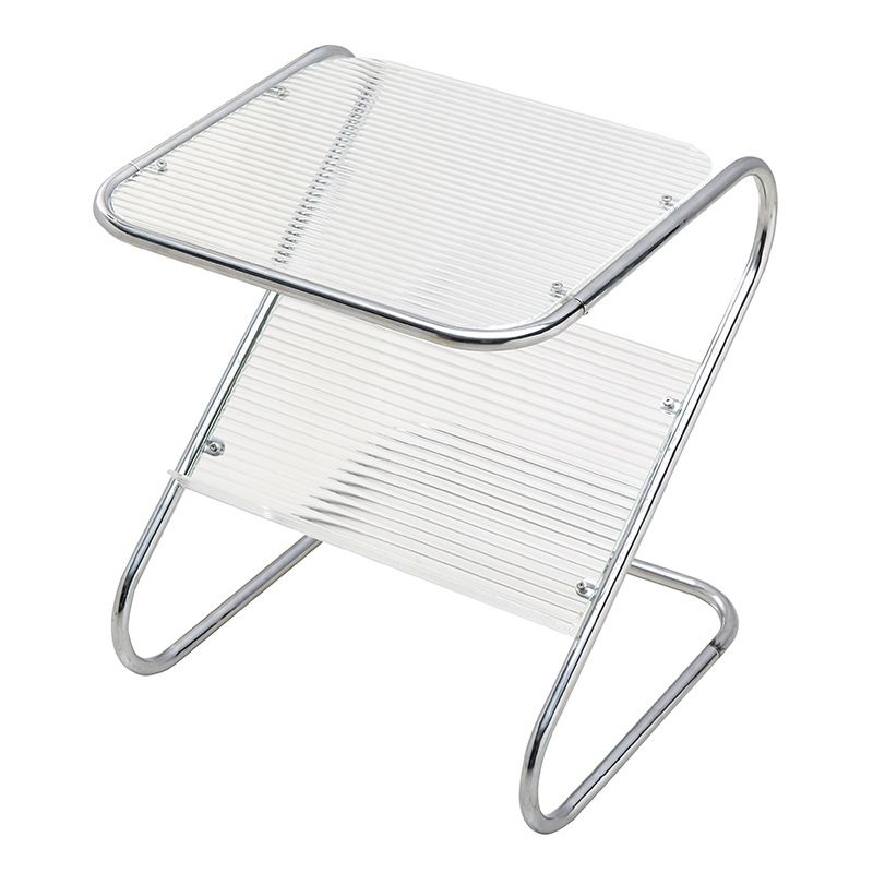23.62" Tall Contemporary Style Side End Table Abstract Sofa Side Accent Table