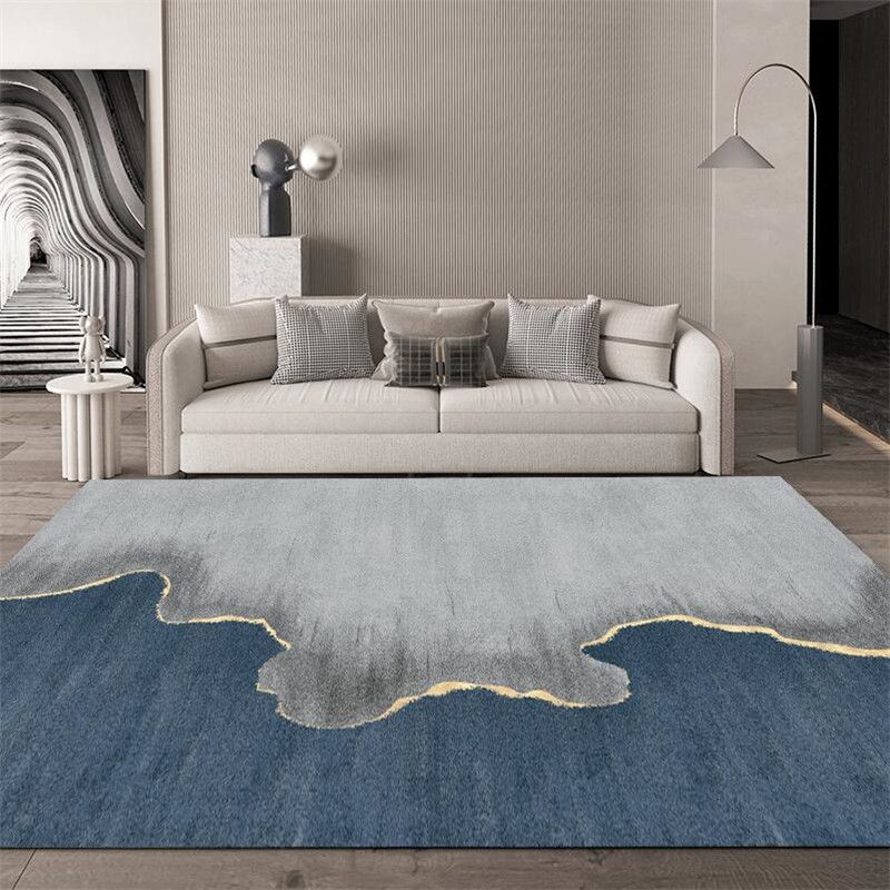 Veelkleurig eenvoud tapijt polyester inkt rendering tapijt onderhoudsvriendelijk tapijt voor huisdecoratie