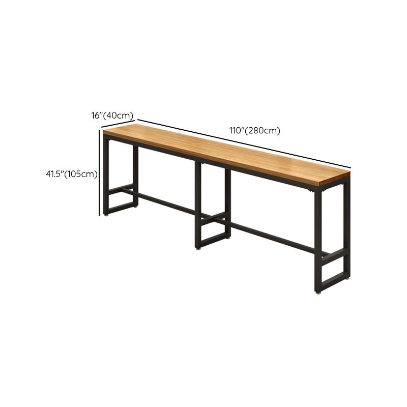 1/7 Pieces Bar Table Set Industrial Style Rectangle Solid Wood Pub Set