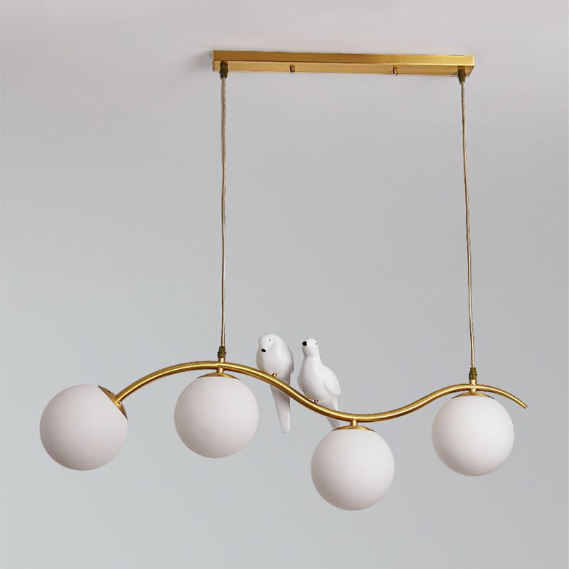 Modern Style Globe Island Pendants Glass Pendant Lights for Dining Room