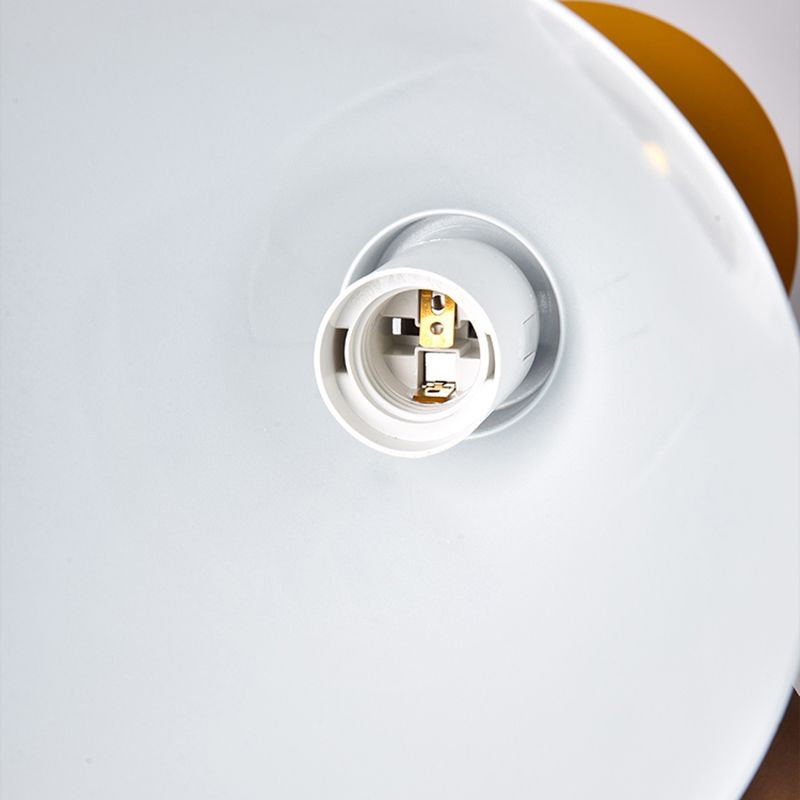 Hourglass Ceiling Pendant Light Contemporary Nordic Style Metal 1 Bulb Grey/Red/Yellow Hanging Lamp for Living Room