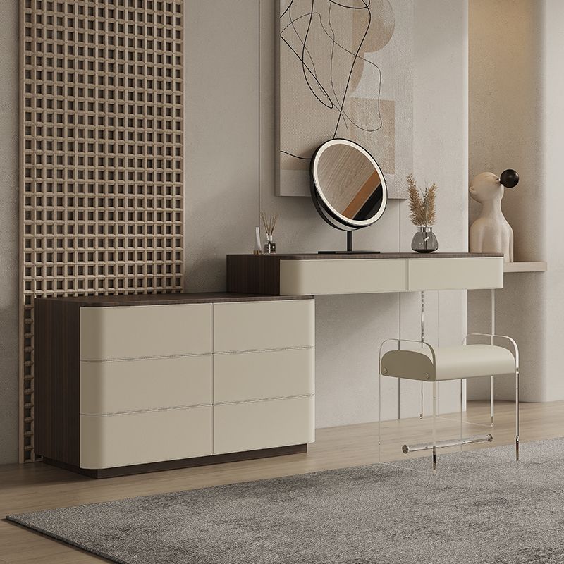 17.72" Wide Make-up Vanity in White Makeup Vanity Desk Table with Drawers