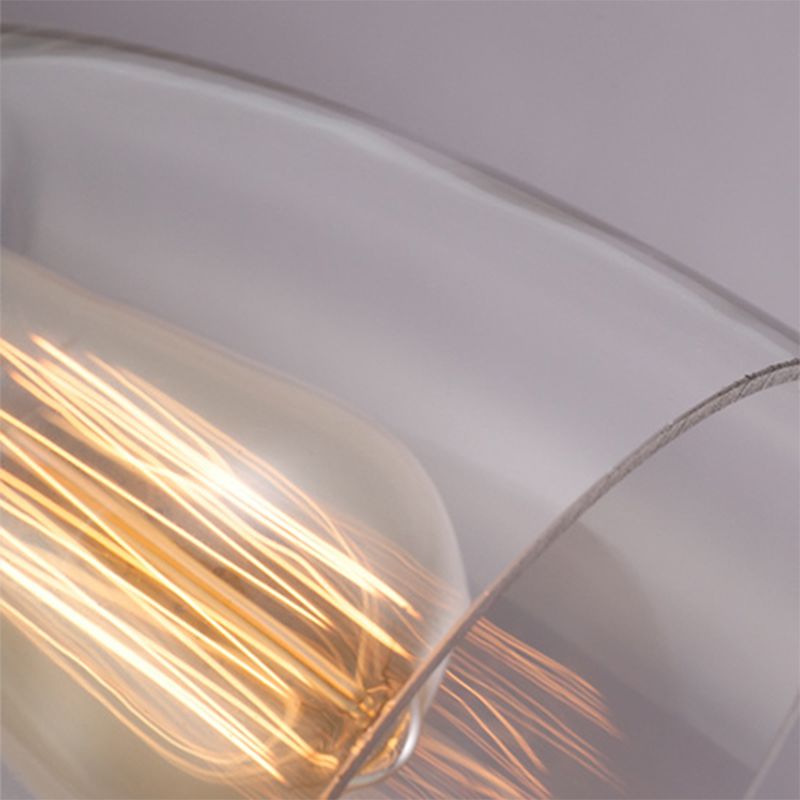 3 Lights Multiple Hanging Light Industrial Conical Clear Glass Pendant Lighting in Chrome