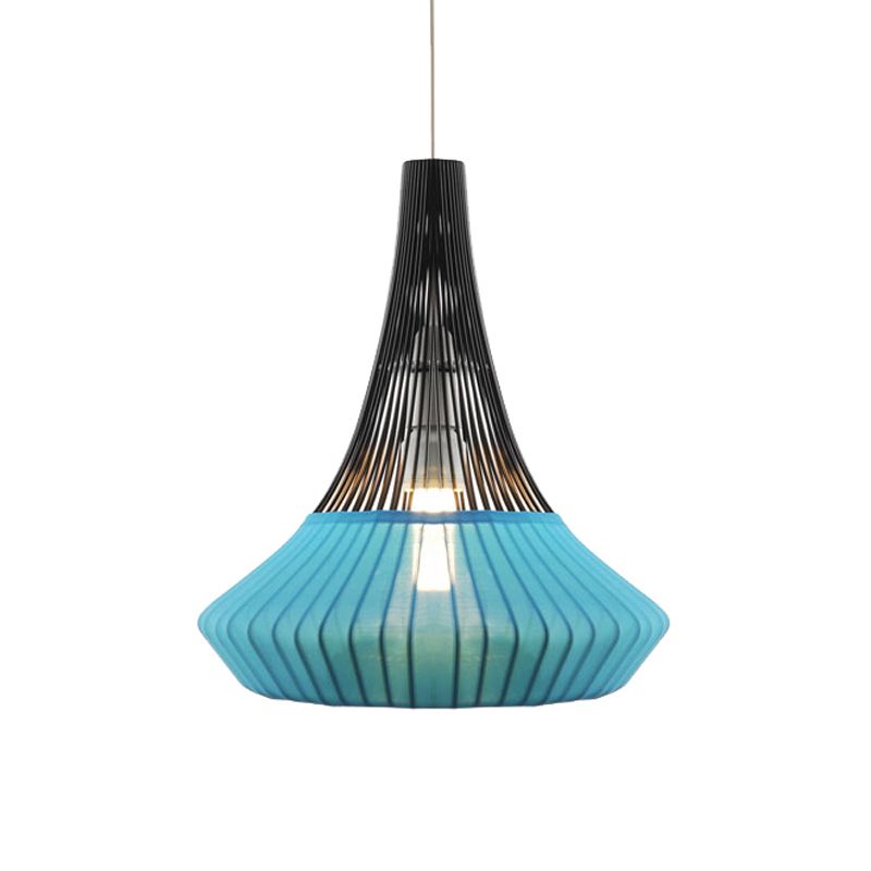 Tombre de cono de colgante Luz de estilo moderno 1 Luz colgante de color negro/rosa/rosa/azul para sala de estar