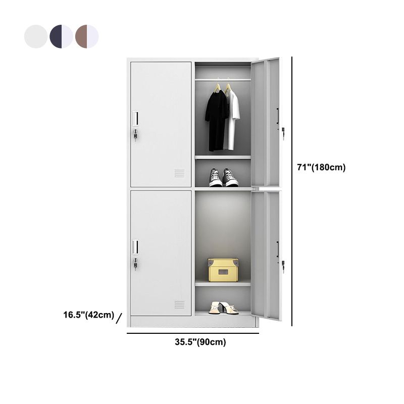 Metal Wardrobe Cabinet Contemporary Hinged Wardrobe Closet for Home