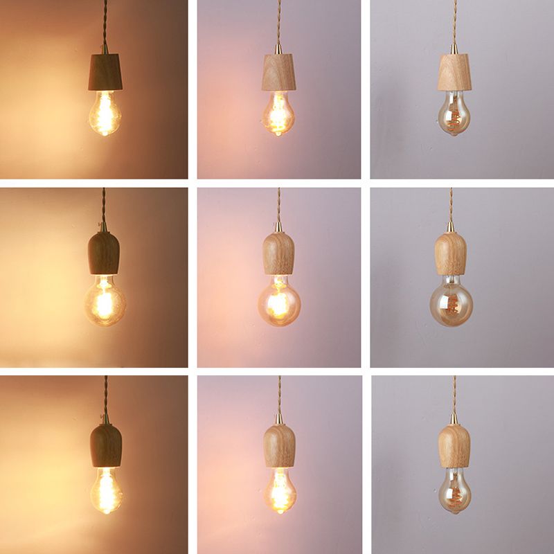 Modern Adjustable Sconce Light Fixture Wood 1-Light Wall Sconces for Bedroom