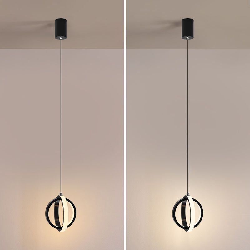 Noordse stijl cirkels gesuspendeerd verlichtingsarmatuur metalen LED Slaapkamer opknoping plafondlicht