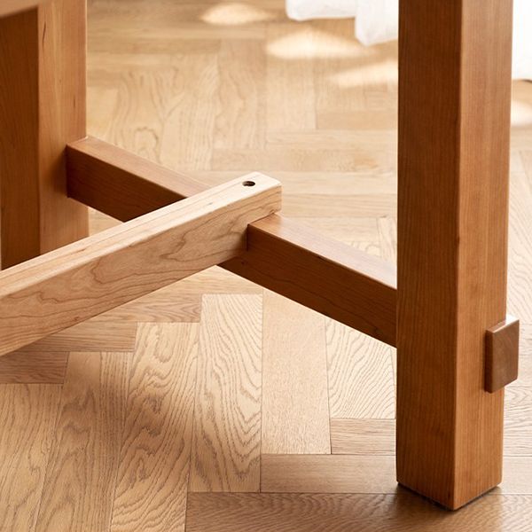 Mesa de comedor de comedor de madera contemporánea con 4 patas