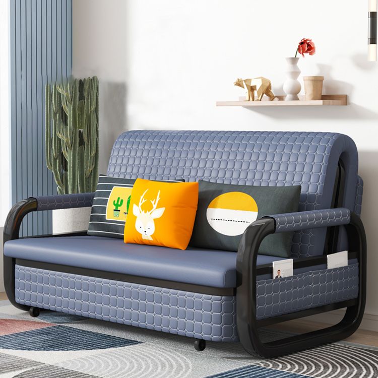 Pillow Included Sofa Futon Cushion Back Round Arms Futon Sleeper Sofa