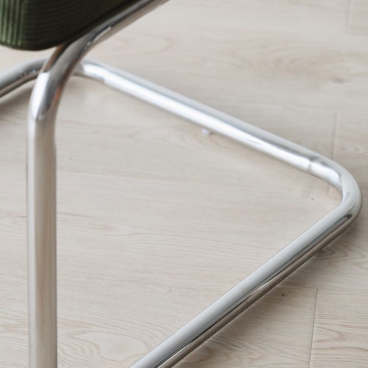 Eigentijdse metalen eetstoelen dineren open achterste armloze zijstoelen voor keuken