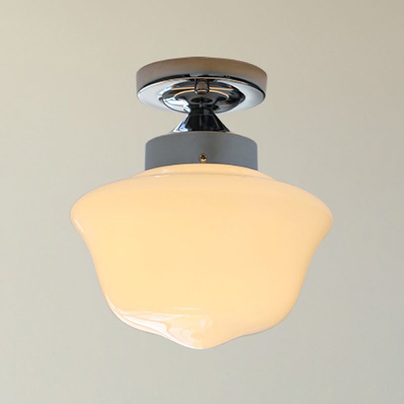 Metallic Flush Mount Lighting Modernism Glass Ceiling Light for Home