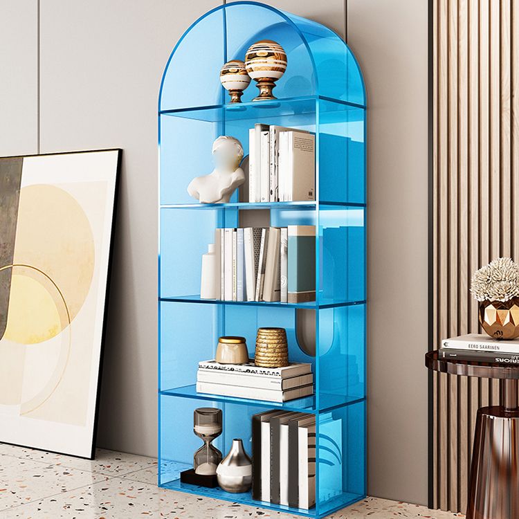 Glam Standard Acrylic Bookshelf Closed Back Bookcase with Shelves