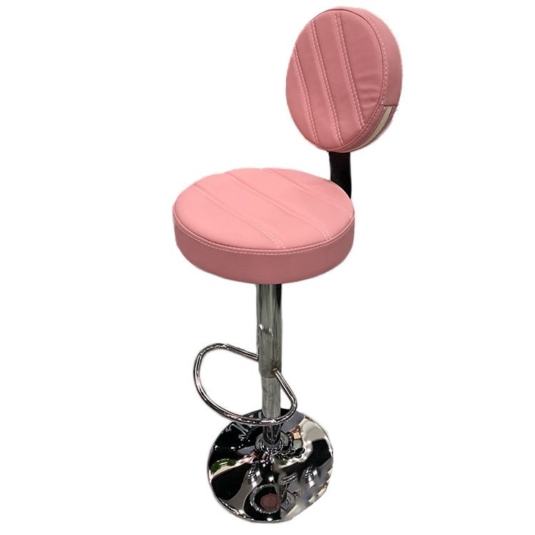 Contemporary Style Liftable Bar-stool PU Leather Counter Bar Stool with Metal Legs