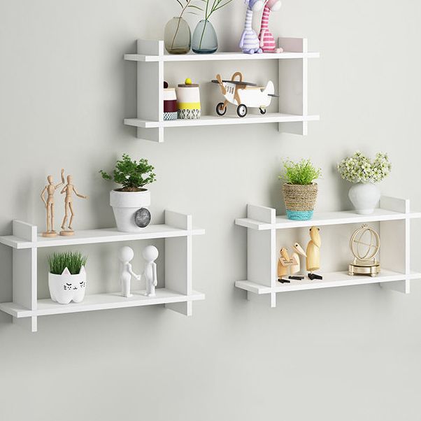 11.8" H Modern Floating Bookshelf Manufactured Wood Bookcase