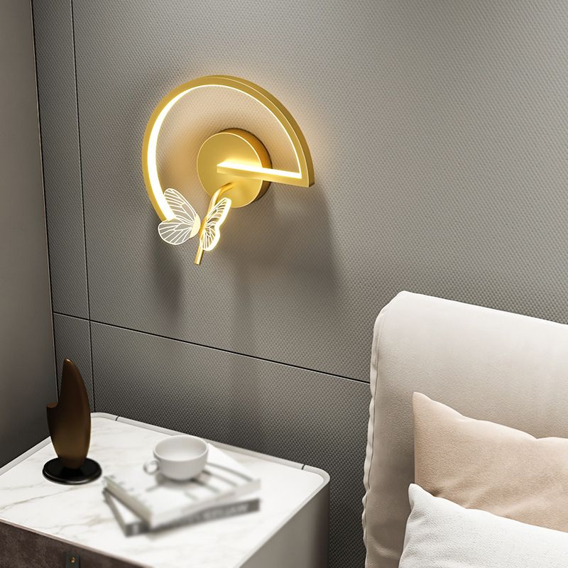Metal Geometric Wall Mounted Lamps Modern Style 2 Lights Wall Light Sconces