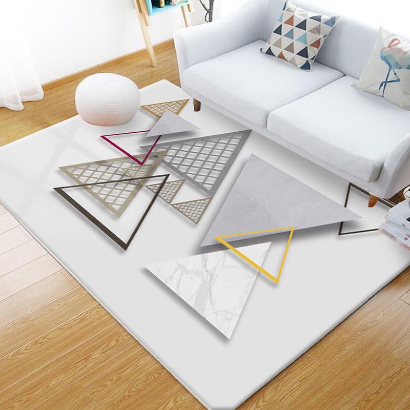 Fancy Area Area Tapis motif géométrique Modèle Polyester Area Tapis de support sans glissement pour décoration intérieure