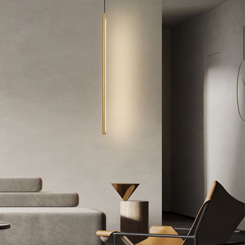 Lumières suspendues linéaires Symiss à montage suspendu en métal moderne pour chambre à coucher