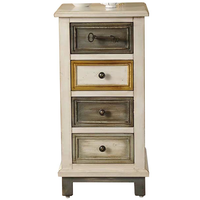 Traditional Vertical Combo Dresser Wood Storage Bachelor Chest for Home