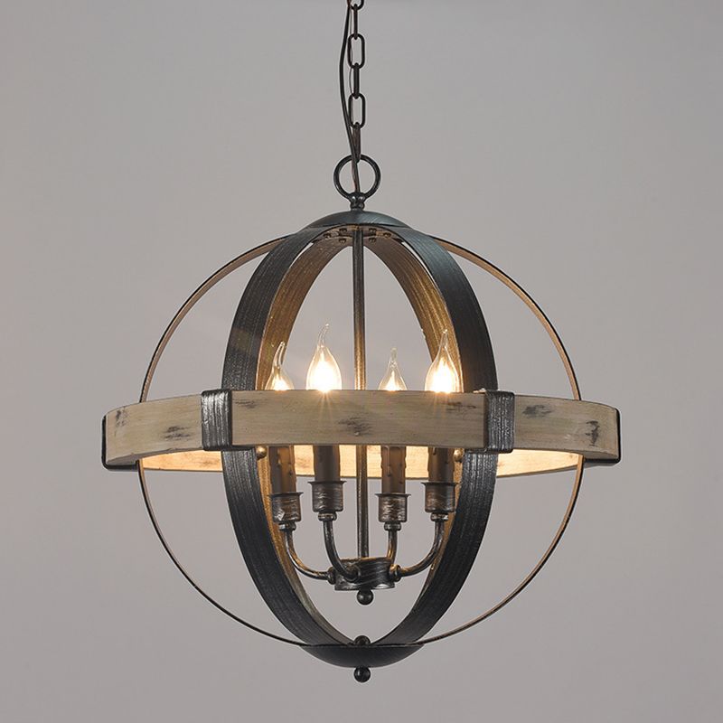 Multi Light Candle Branch Hanging Lights Industrial Style Metal Hanging Lighting for Study