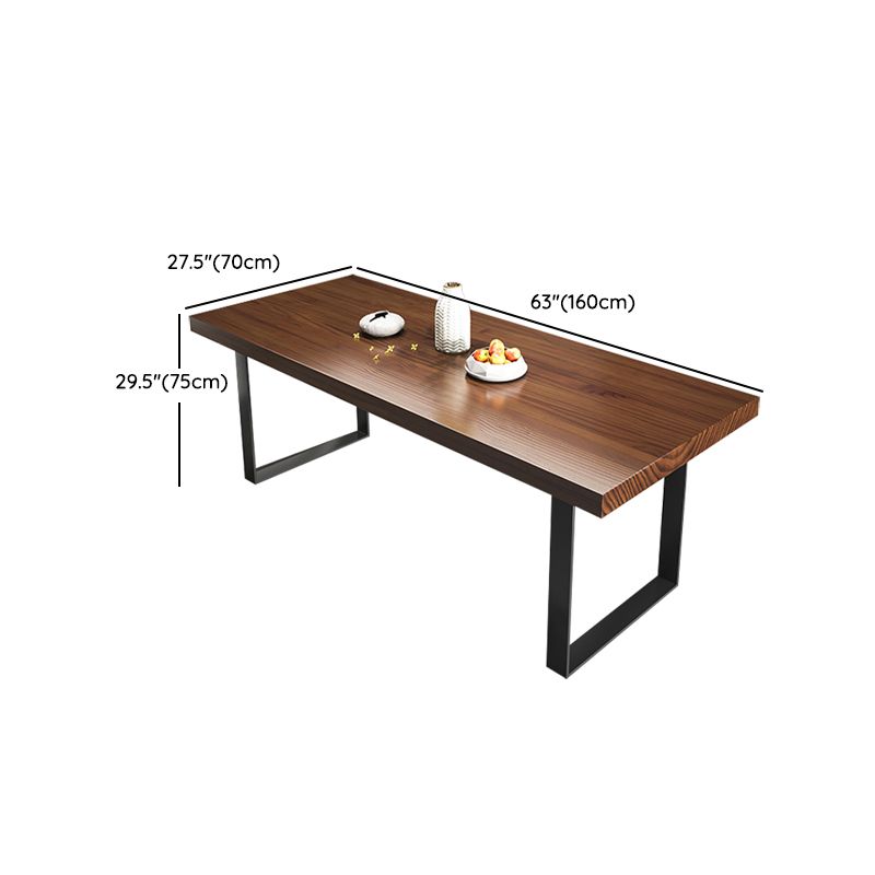 Industrial Dining Table Set 1/3/5/7 Pcs Solid Wood Dining Table and Cow Horn Chairs