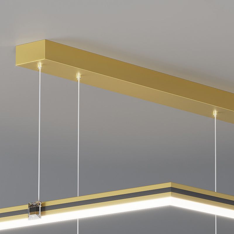 Modern 3-Tiered Chandelier Light Fixtures Metal LED Hanging Lamp for Living Room