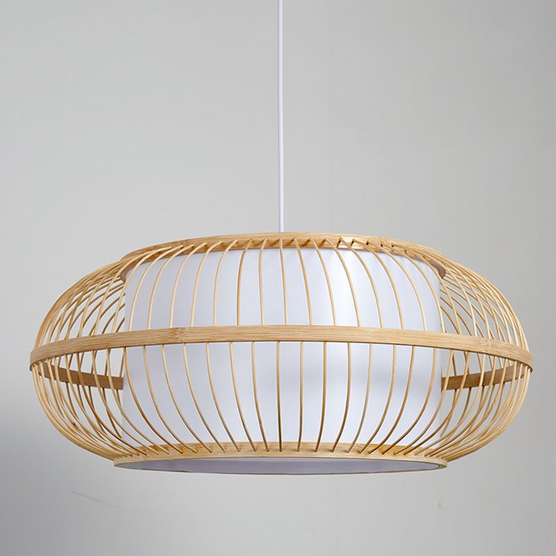 Modern Bamboo Hanging Light Household Pendent Lighting Fixture for Dining Room