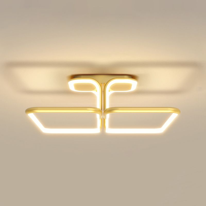 Luz de montaje de montura de color cuadrado de metal 2 2 luces Luz de techo de montaje con rasgo