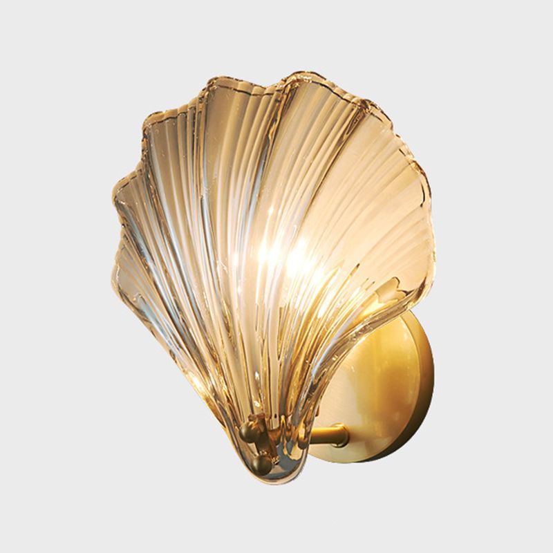 Creative Wall Light Fixture Nordic Wall Light Sconce with Glass Shade for Bedroom